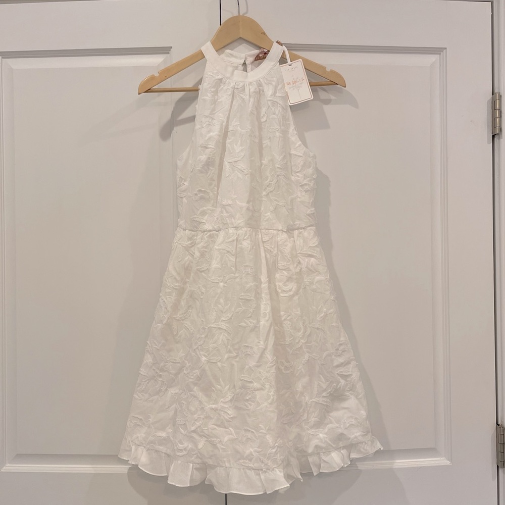 NWT Never Worn White Lace Halter Dress